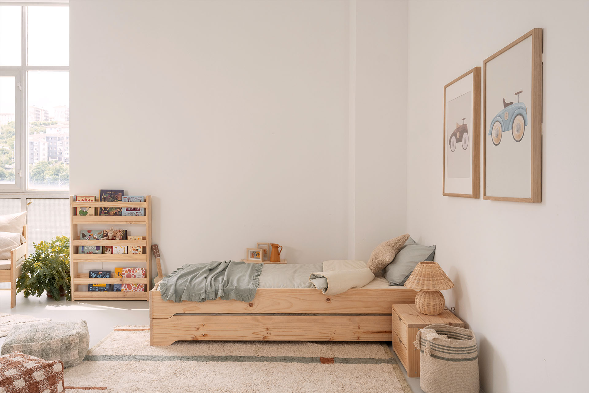 MENDI cama montessori apilable 90 x 2 unidades