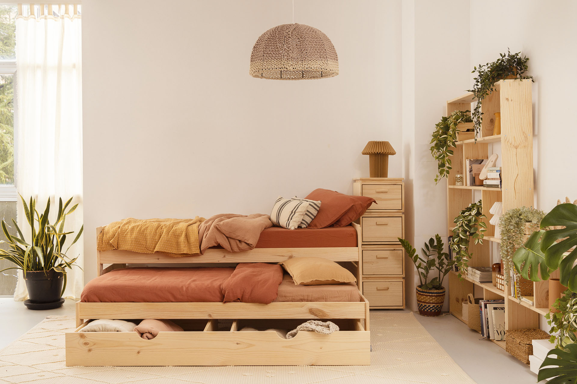 LORE cama nido compacta con 1 cajón