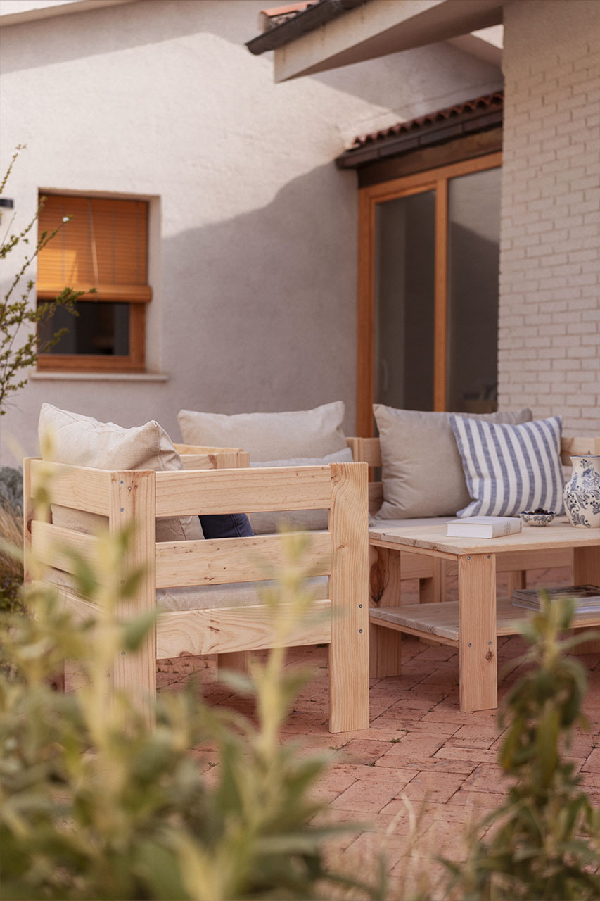 OREKA sillón modular con 2 brazos para exterior