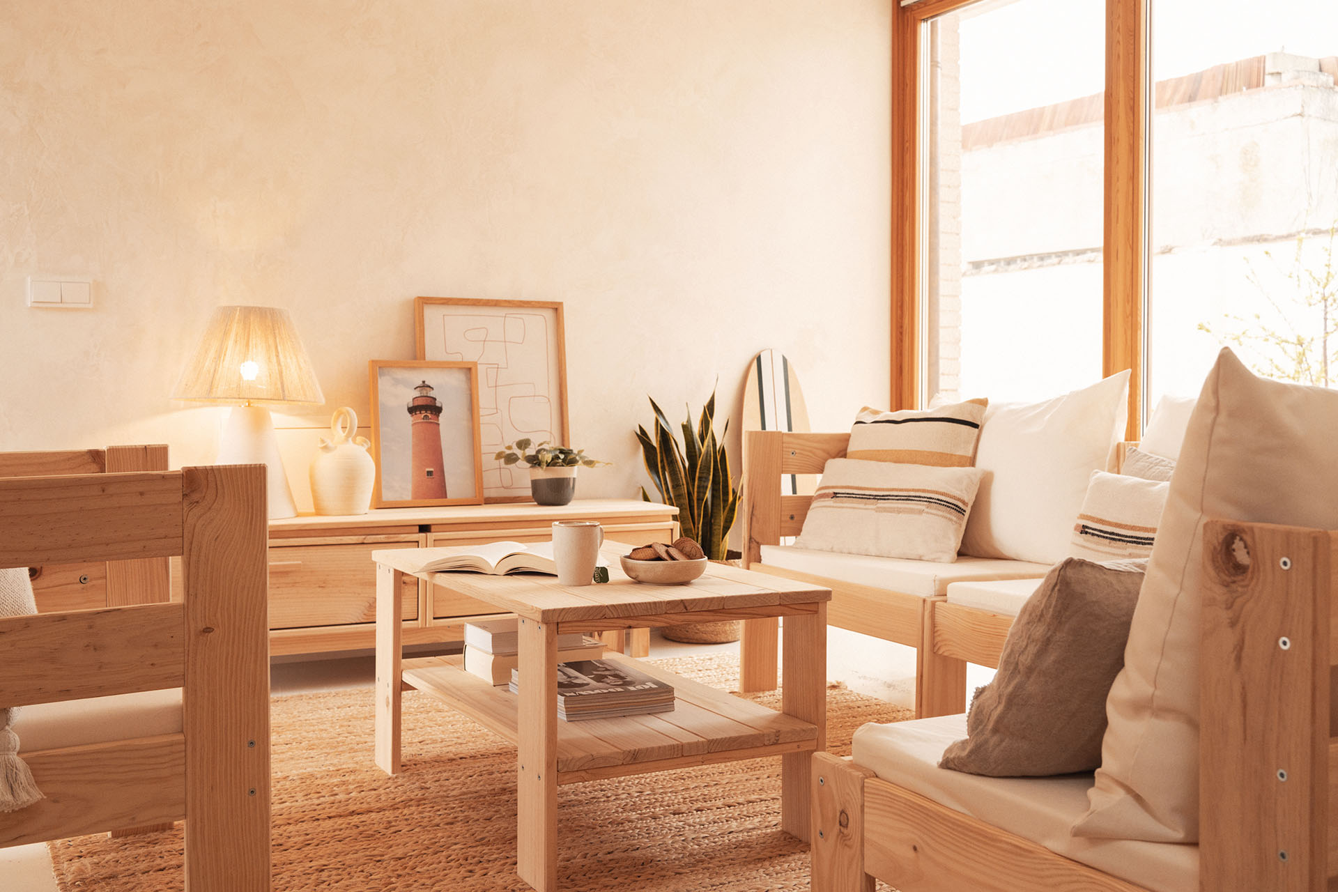OREKA conjunto sofá modular con mesa