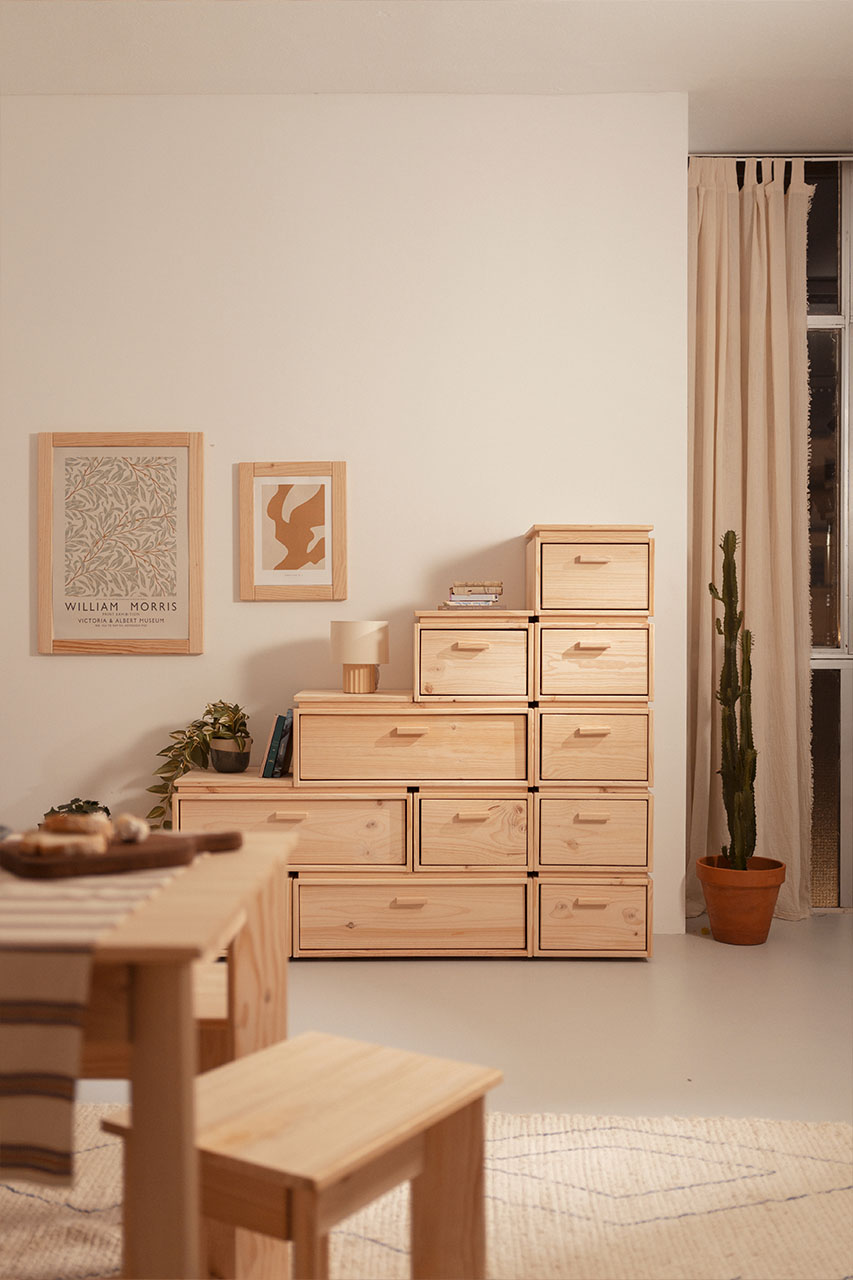 LIBE cajonera columna con 5 cajones 39x143