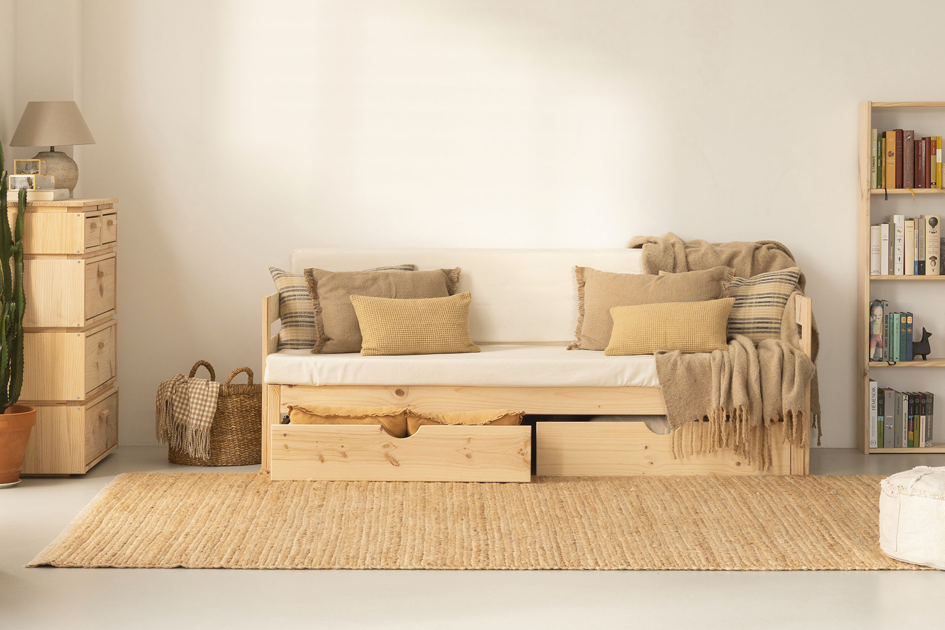 LORE divano letto con cassetti