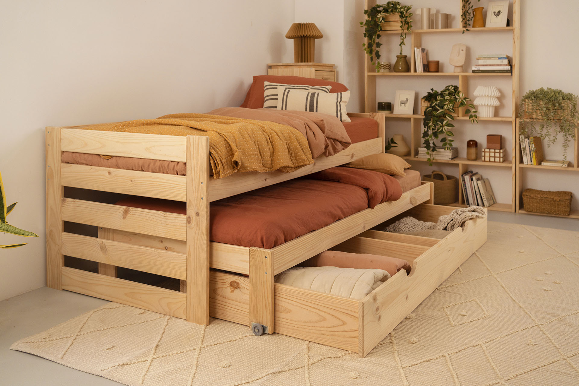 LORE cama nido compacta con 1 cajón