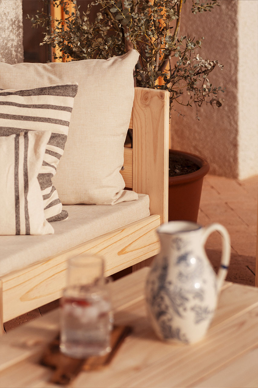 OREKA sillón modular con brazo izquierdo para exterior