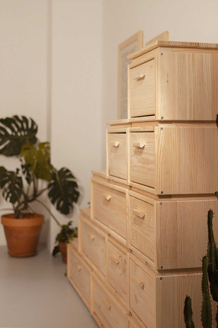 LIBE cajonera columna con 5 cajones 39x143