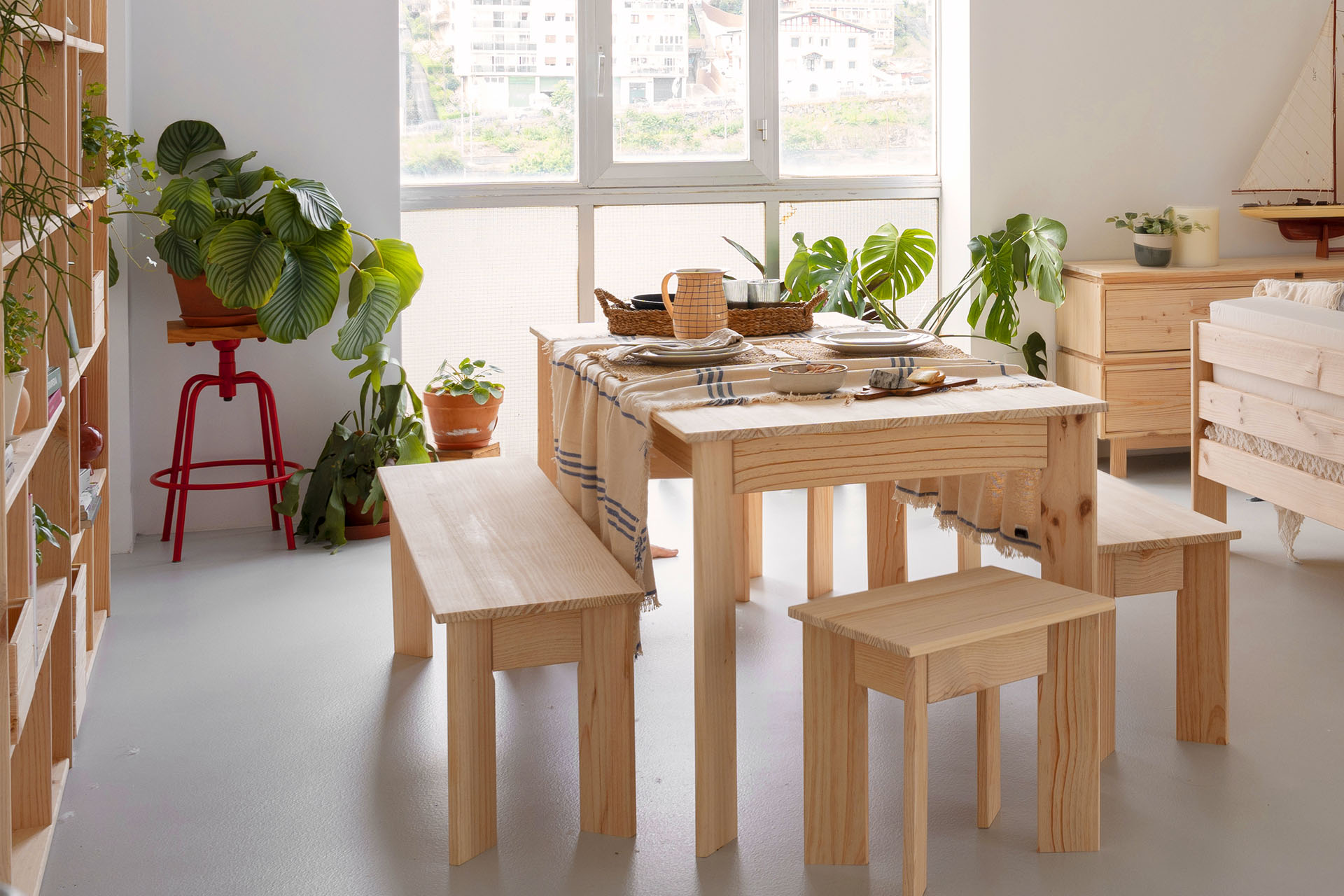 BATU banco de madera 150x35