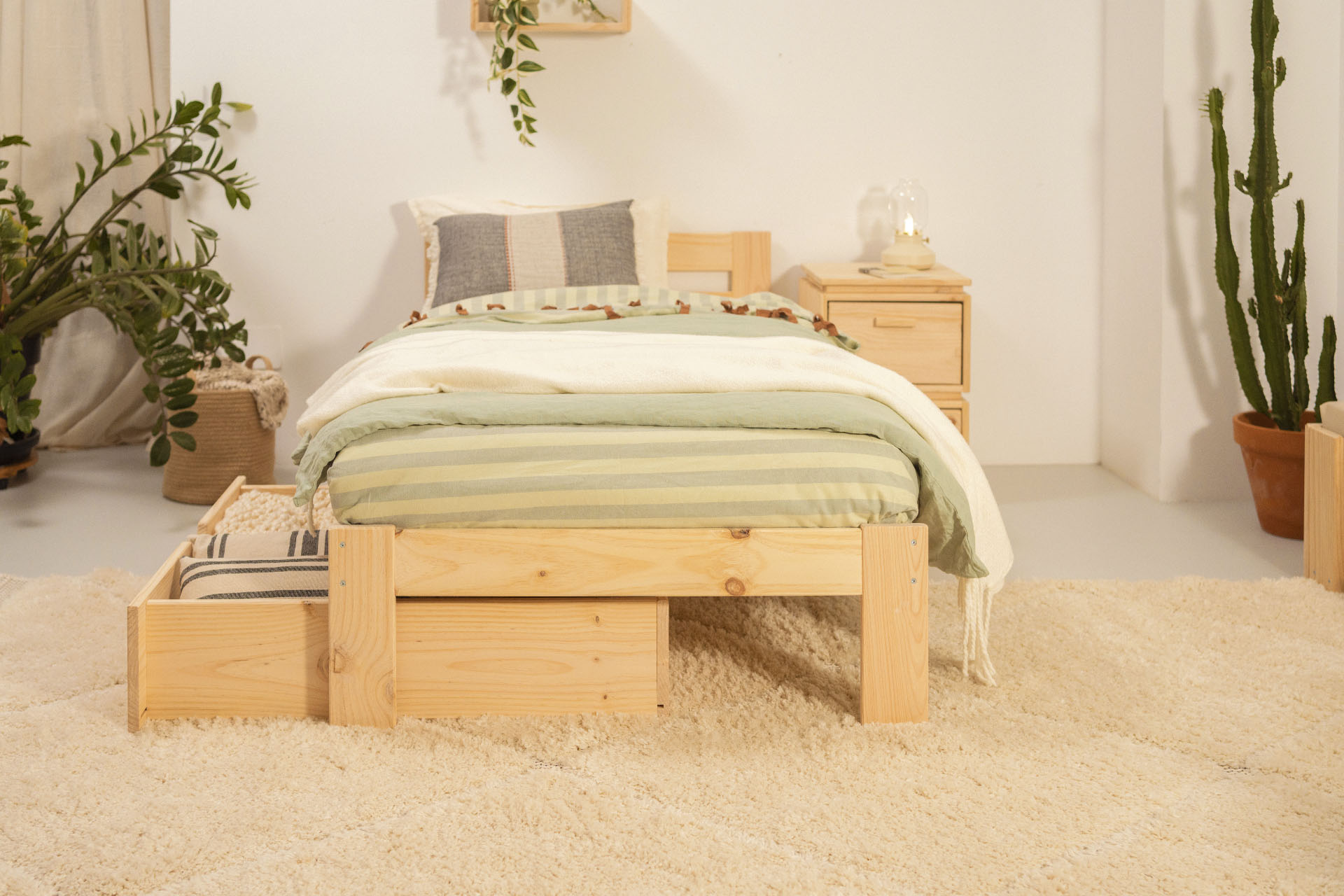 LORE cama individual 90 con 2 cajones