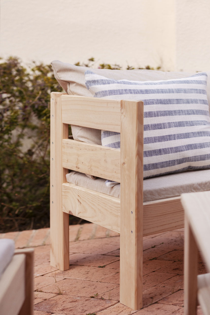 OREKA sillón modular con 2 brazos para exterior