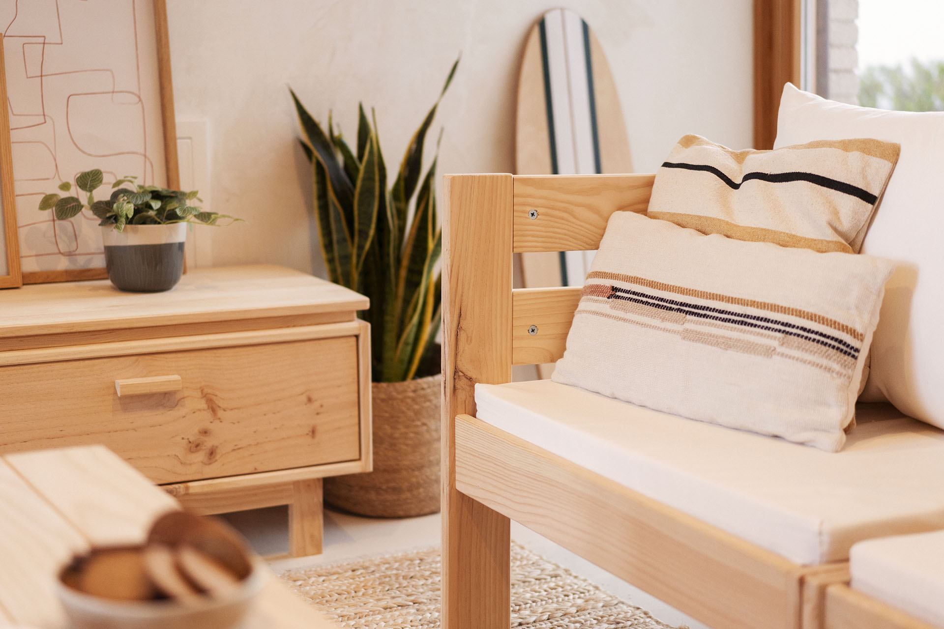 OREKA conjunto sofá modular con mesa