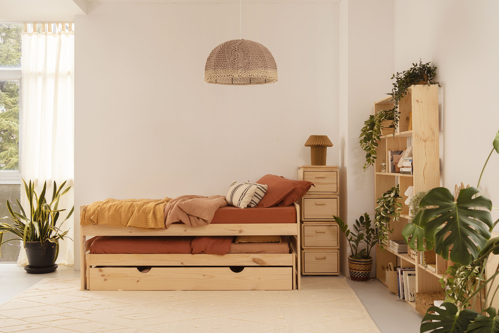 LORE cama nido compacta con 1 cajón